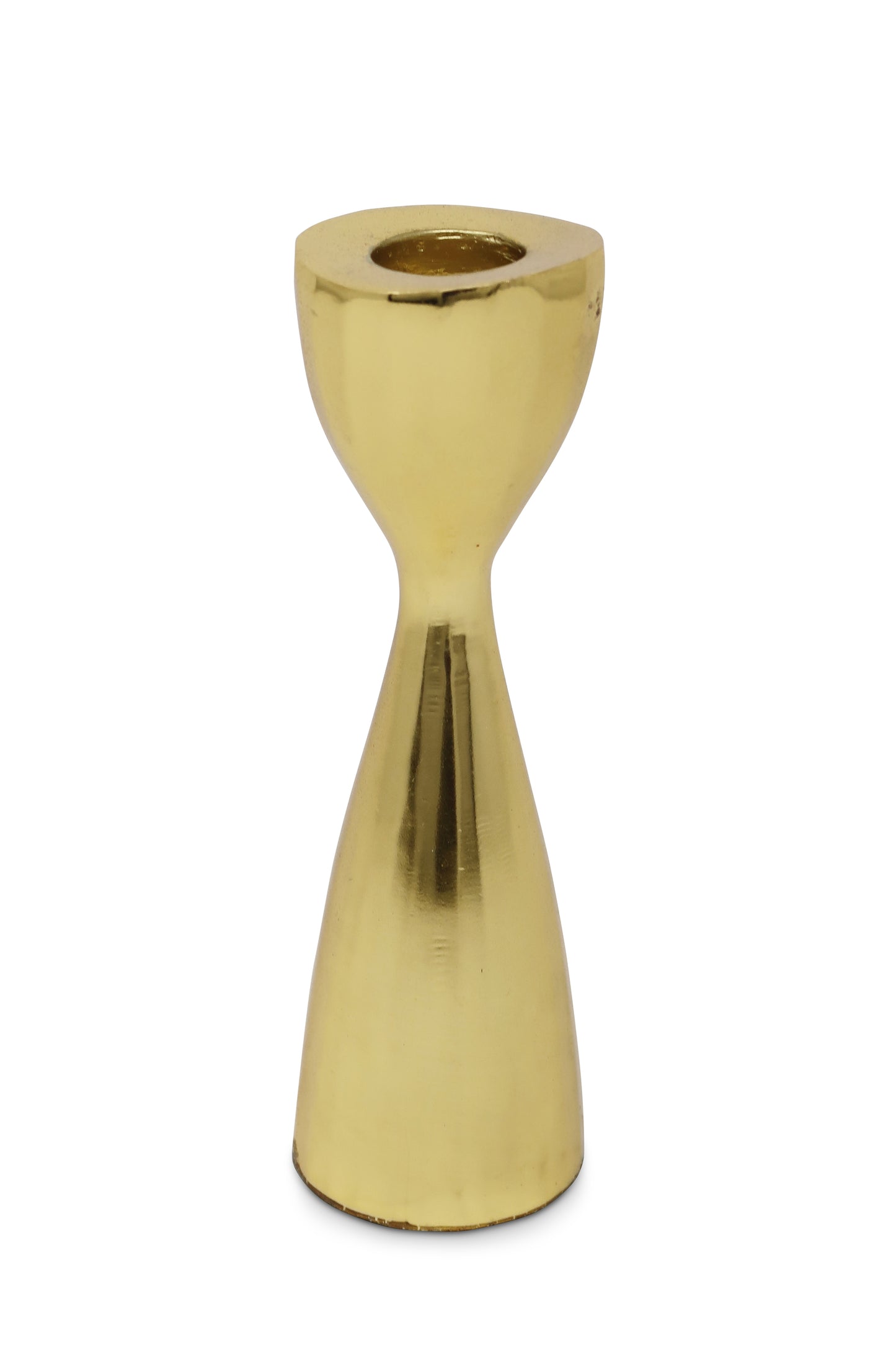 Tabselect Home Line 6" Gold Stainless Steel Tabletop Taper Candlestick