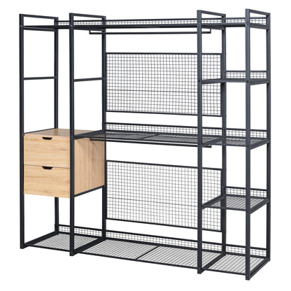 Tabselect Home Line 69" Black Metal Closet System