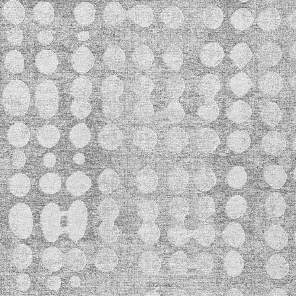 Tabselect Home Line 5' X 8' Gray And Ivory Abstract Washable Indoor Outdoor Area Rug