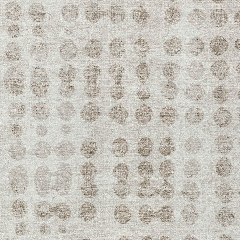 Tabselect Home Line 5' X 8' Ivory And Beige Abstract Washable Indoor Outdoor Area Rug