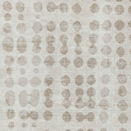 Tabselect Home Line 5' X 8' Ivory And Beige Abstract Washable Indoor Outdoor Area Rug