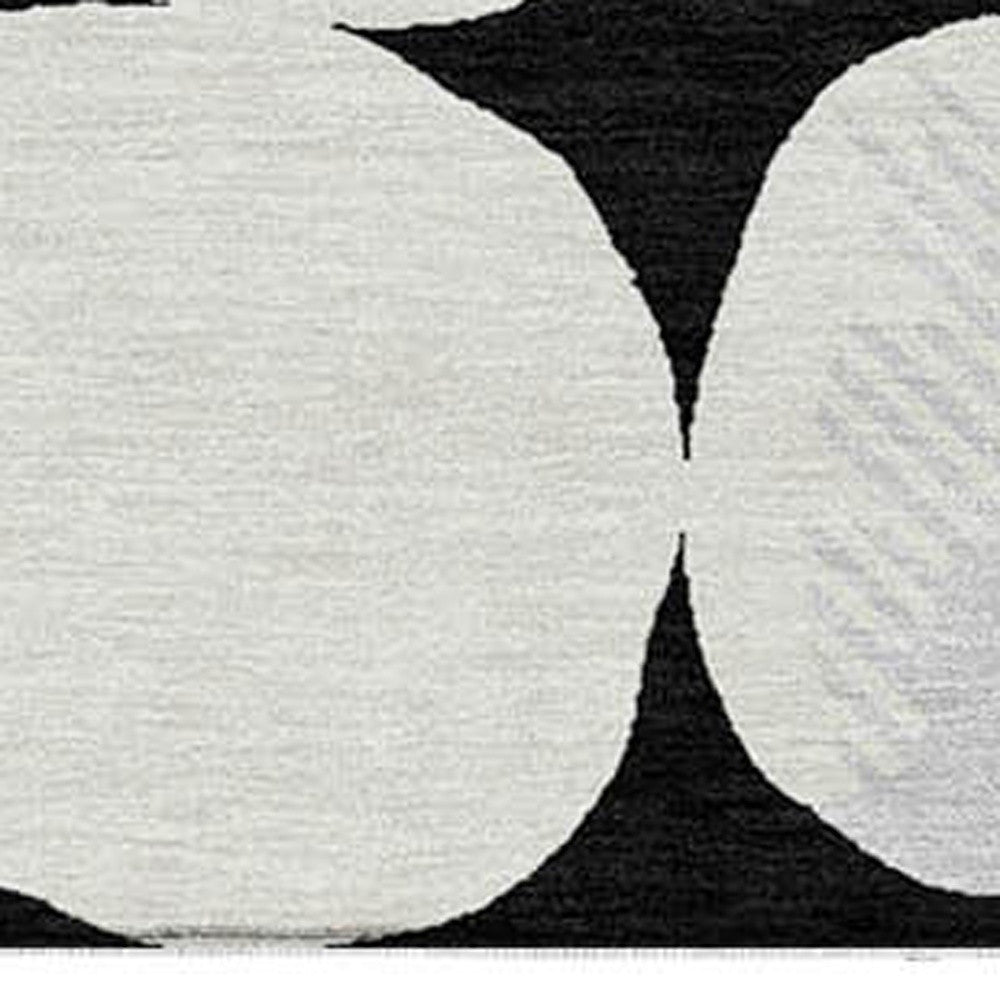 Tabselect Home Line 5' X 8' Black Gray And Ivory Abstract Washable Indoor Outdoor Area Rug