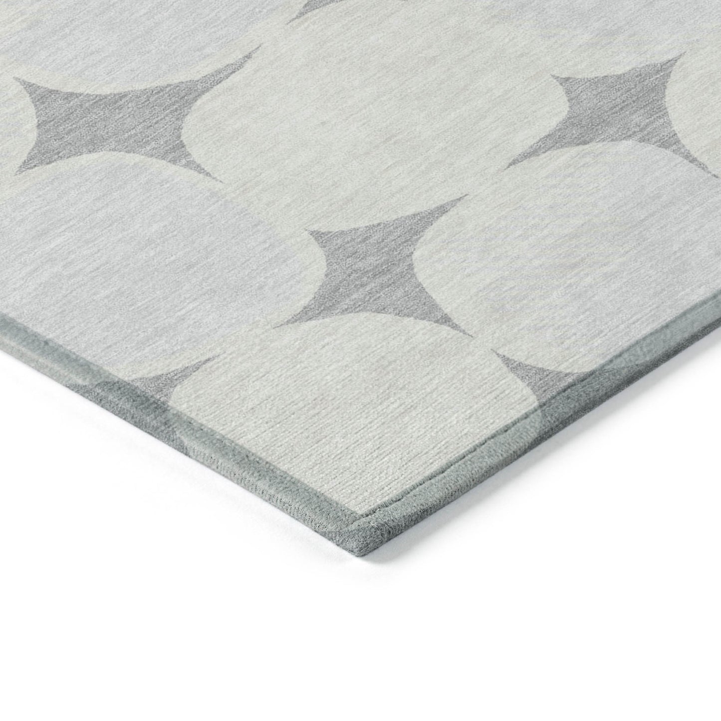 Tabselect Home Line 5' X 8' Gray And Beige Abstract Washable Indoor Outdoor Area Rug