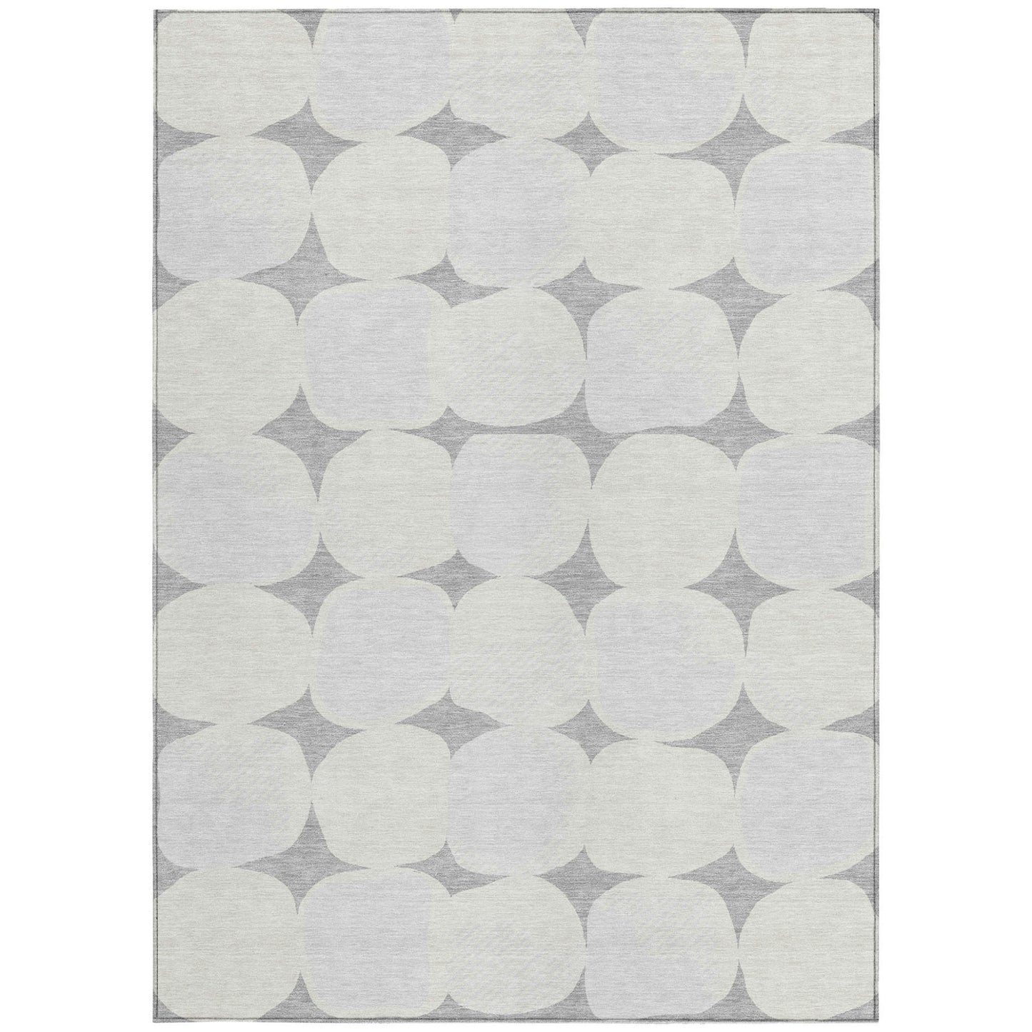 Tabselect Home Line 5' X 8' Gray And Beige Abstract Washable Indoor Outdoor Area Rug