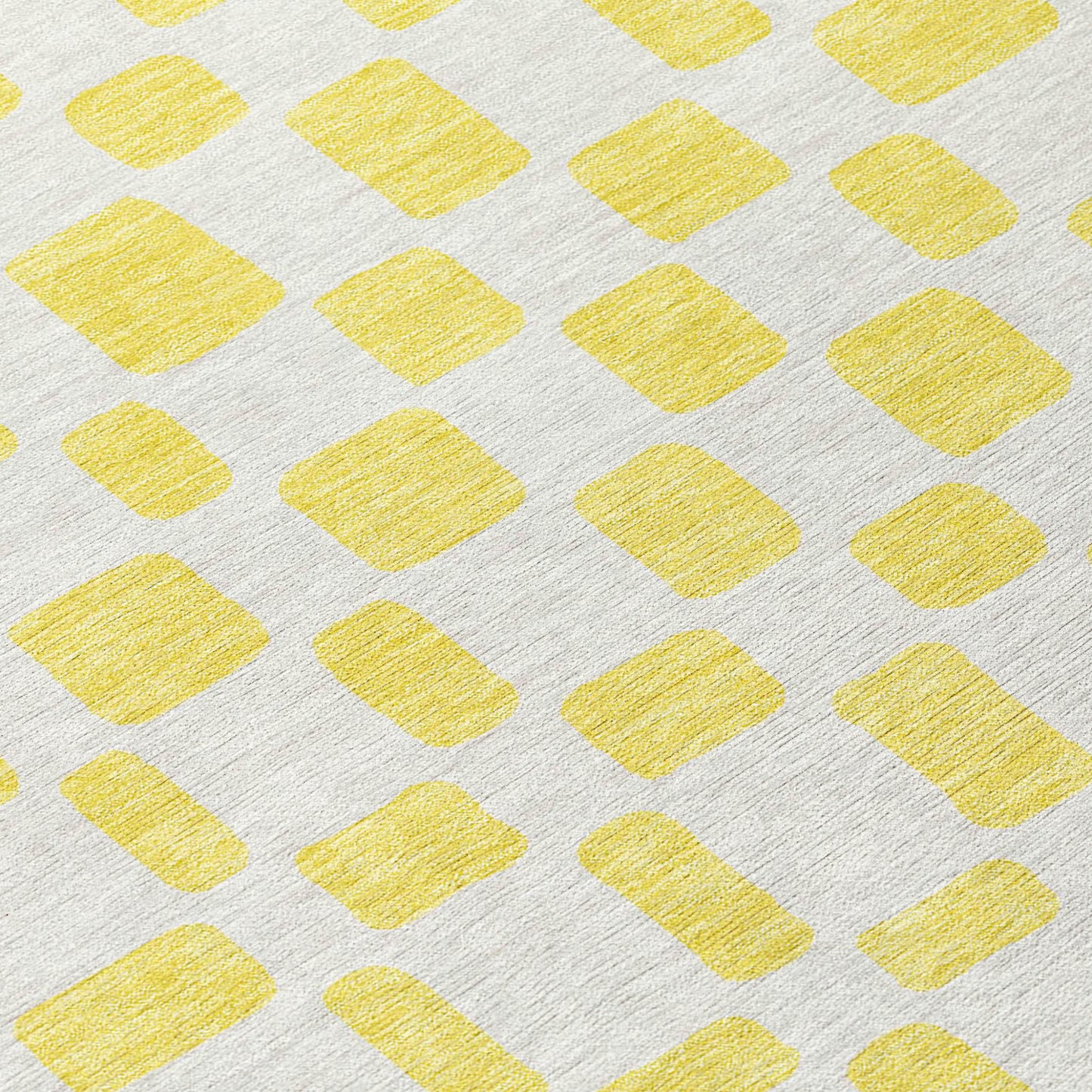 Tabselect Home Line 5' X 8' Yellow And Gray Geometric Washable Indoor Outdoor Area Rug