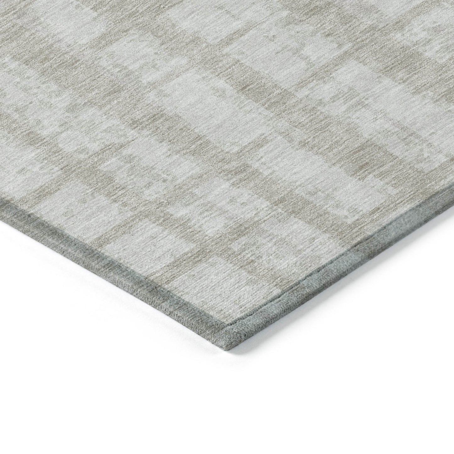Tabselect Home Line 5' X 8' Taupe And Beige Striped Washable Indoor Outdoor Area Rug