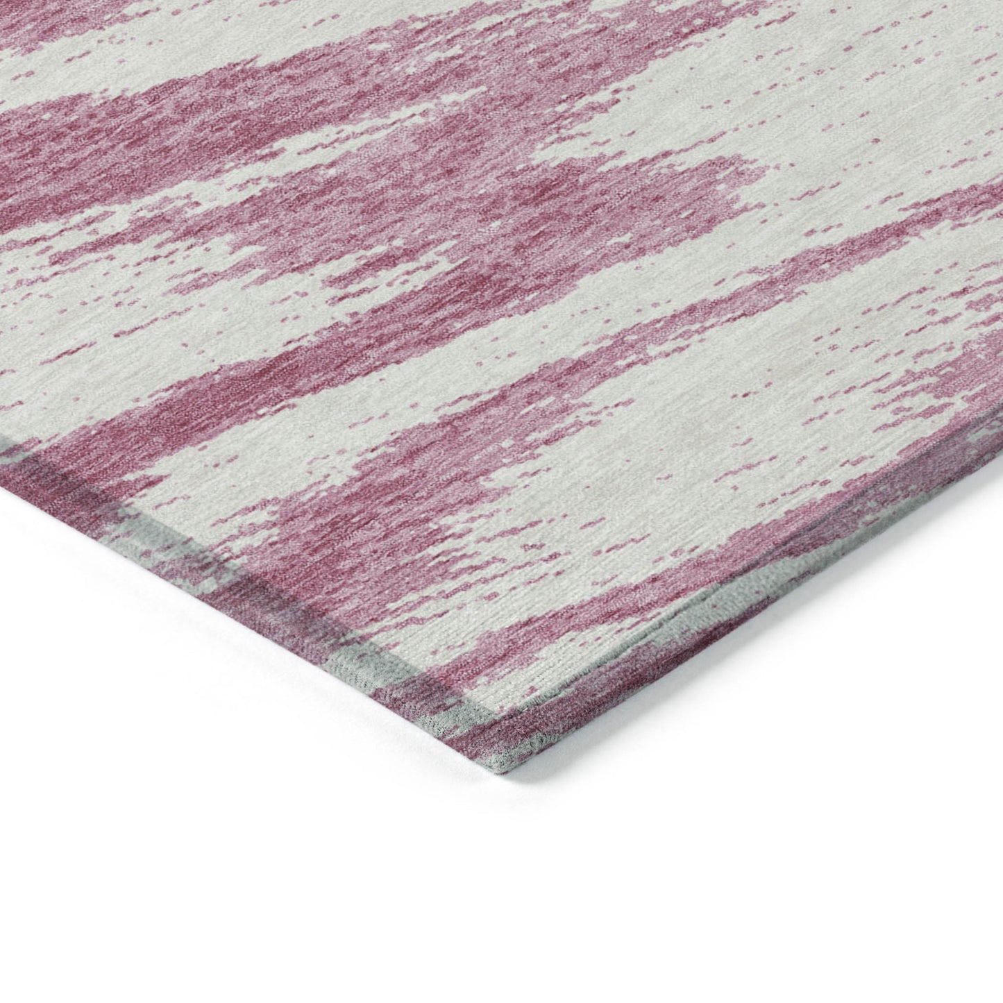 Tabselect Home Line 5' X 8' Blush And Ivory Abstract Washable Indoor Outdoor Area Rug