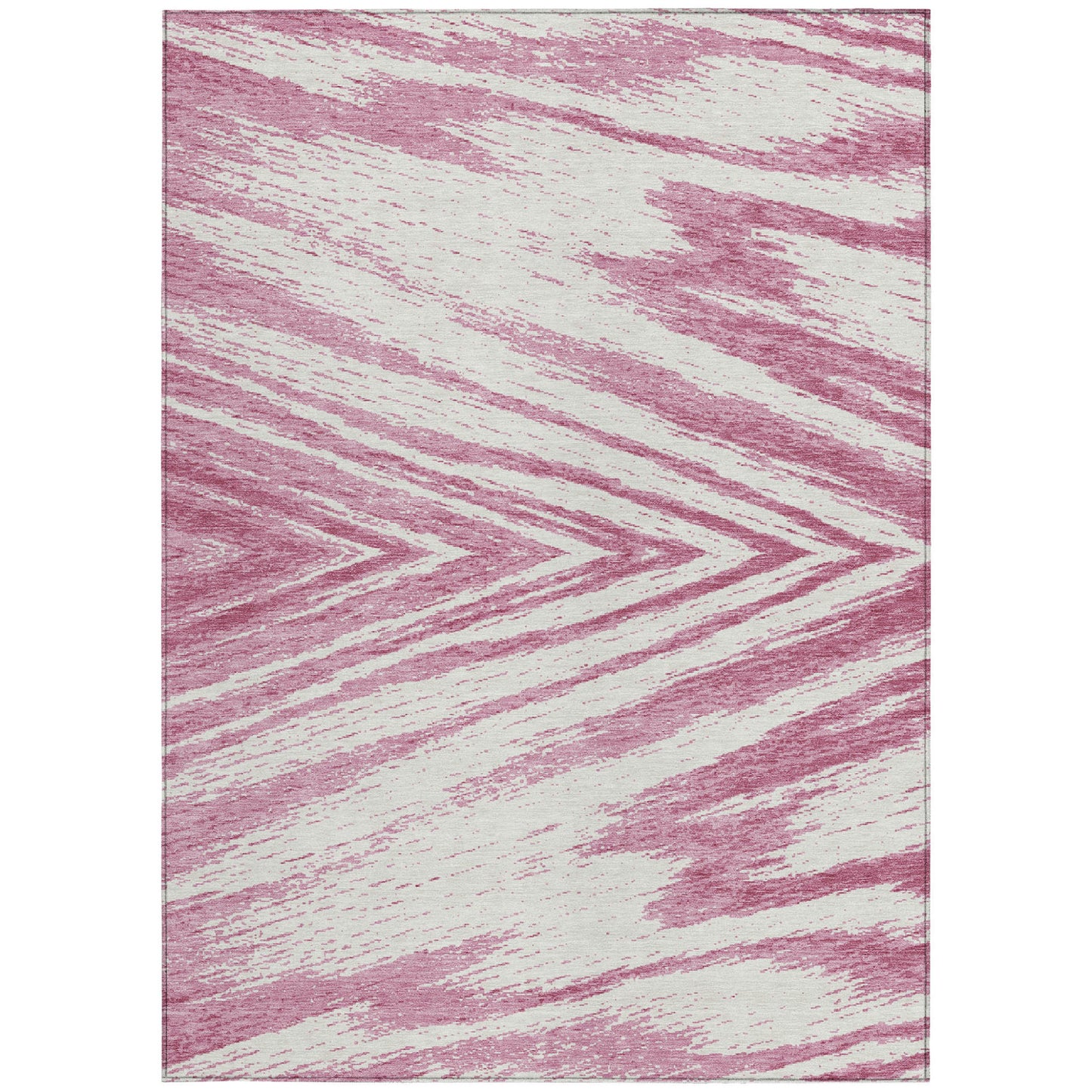 Tabselect Home Line 5' X 8' Blush And Ivory Abstract Washable Indoor Outdoor Area Rug