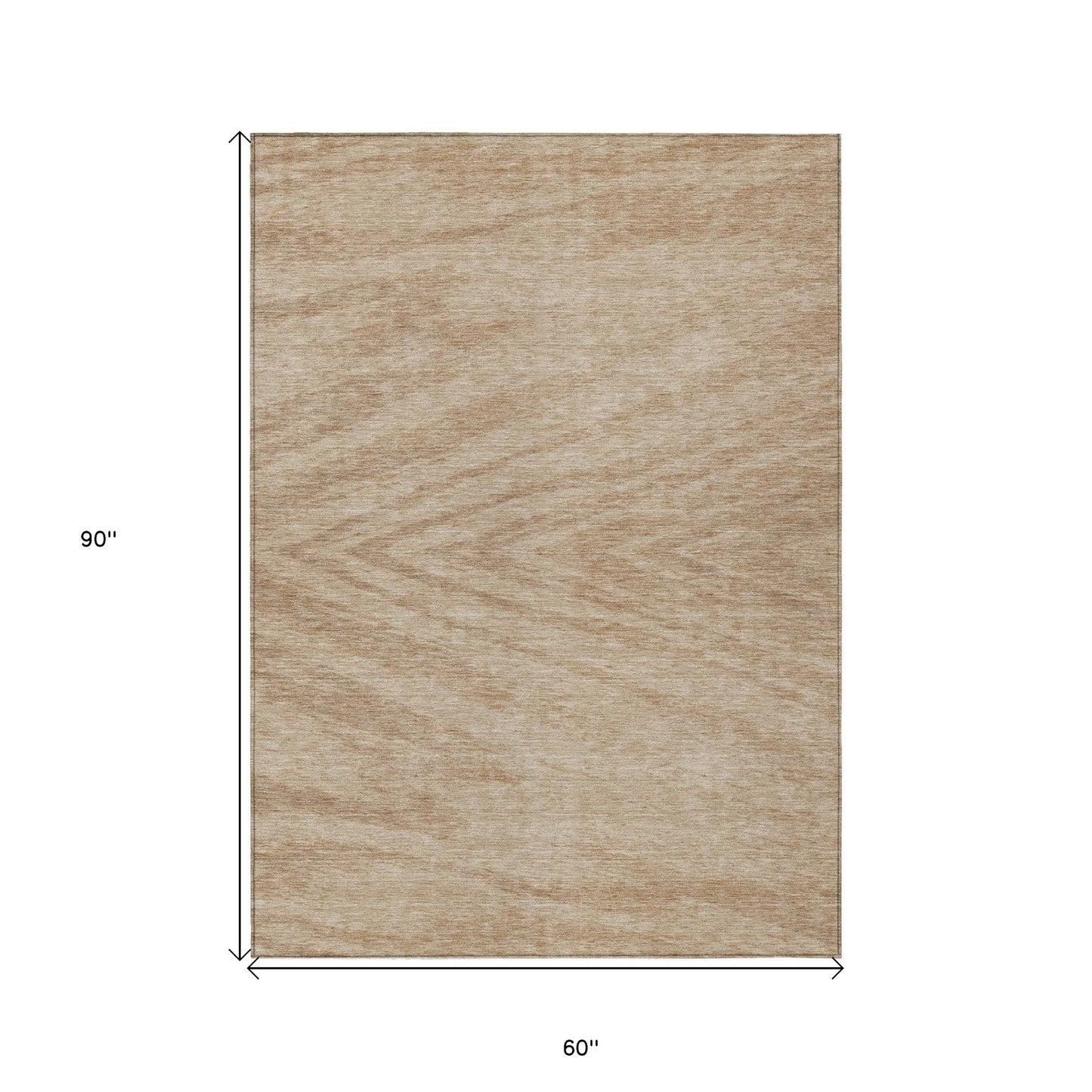 Tabselect Home Line 5' X 8' Khaki And Brown Abstract Washable Indoor Outdoor Area Rug