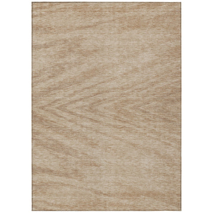 Tabselect Home Line 5' X 8' Khaki And Brown Abstract Washable Indoor Outdoor Area Rug