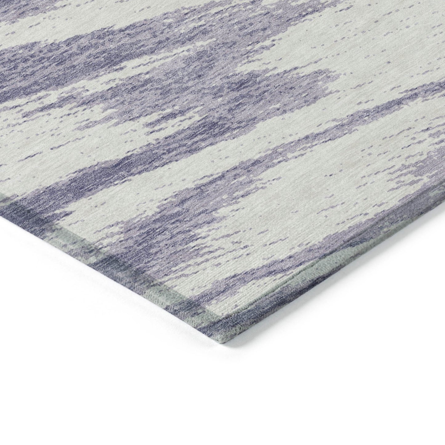 Tabselect Home Line 5' X 8' Lavender And Ivory Abstract Washable Indoor Outdoor Area Rug