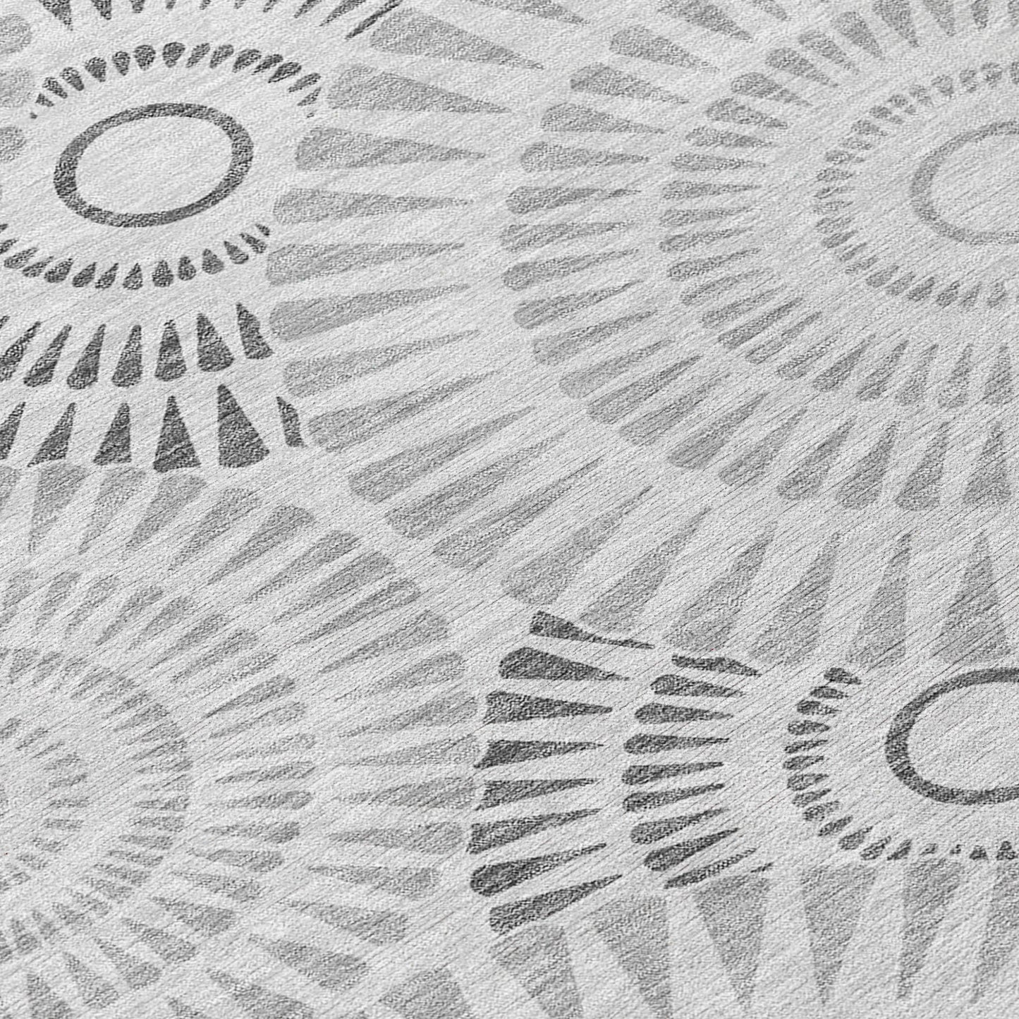 Tabselect Home Line 5' X 8' Gray And Dark Gray Geometric Washable Indoor Outdoor Area Rug