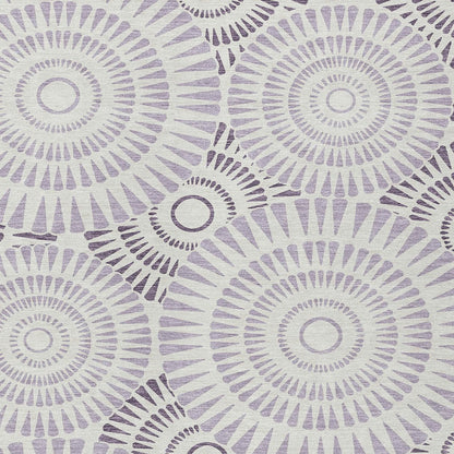 Tabselect Home Line 5' X 8' Lavender And Ivory Geometric Washable Indoor Outdoor Area Rug