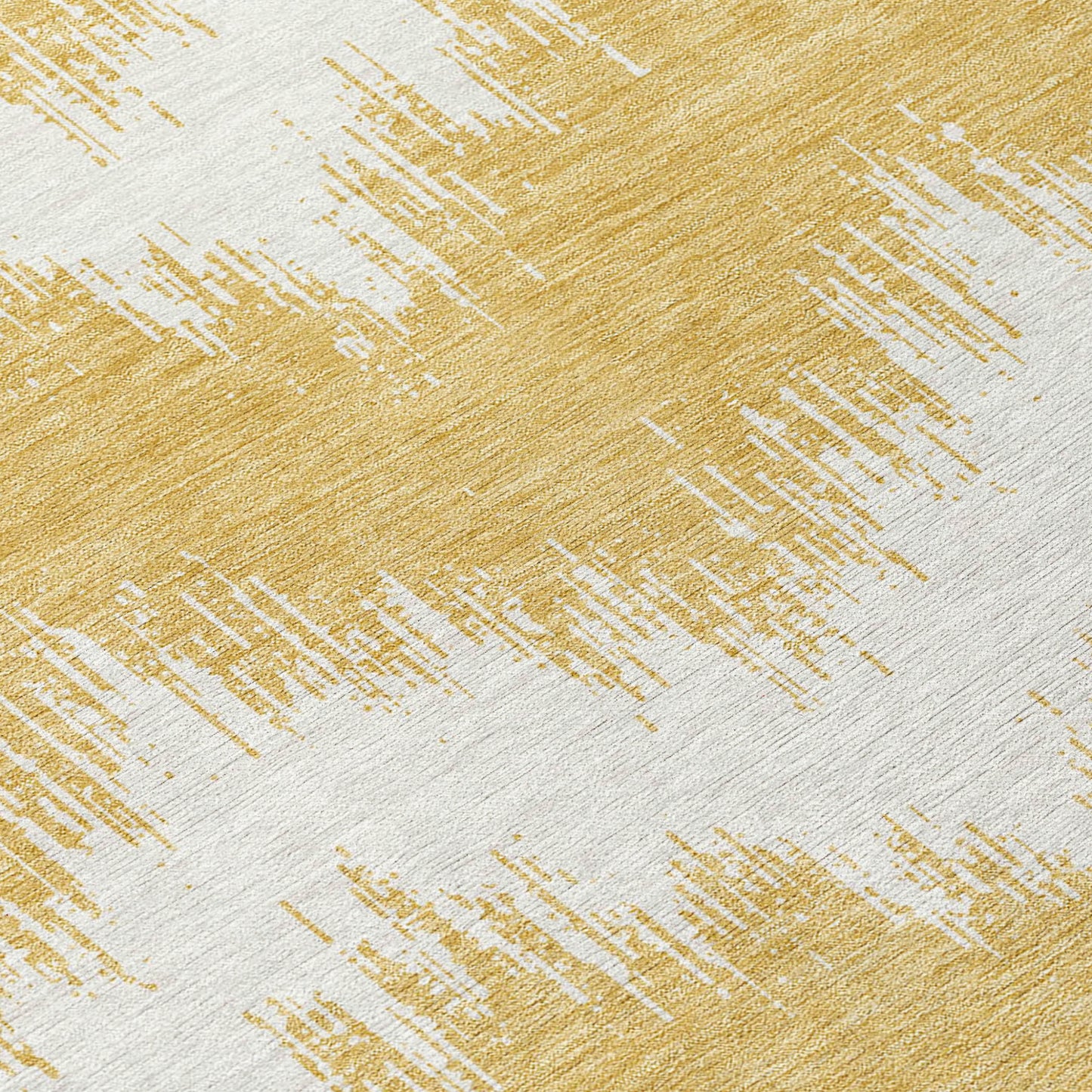 Tabselect Home Line 8' X 10' Gold And Ivory Chevron Washable Indoor Outdoor Area Rug