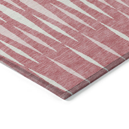 Tabselect Home Line 5' X 8' Blush And Ivory Geometric Washable Indoor Outdoor Area Rug