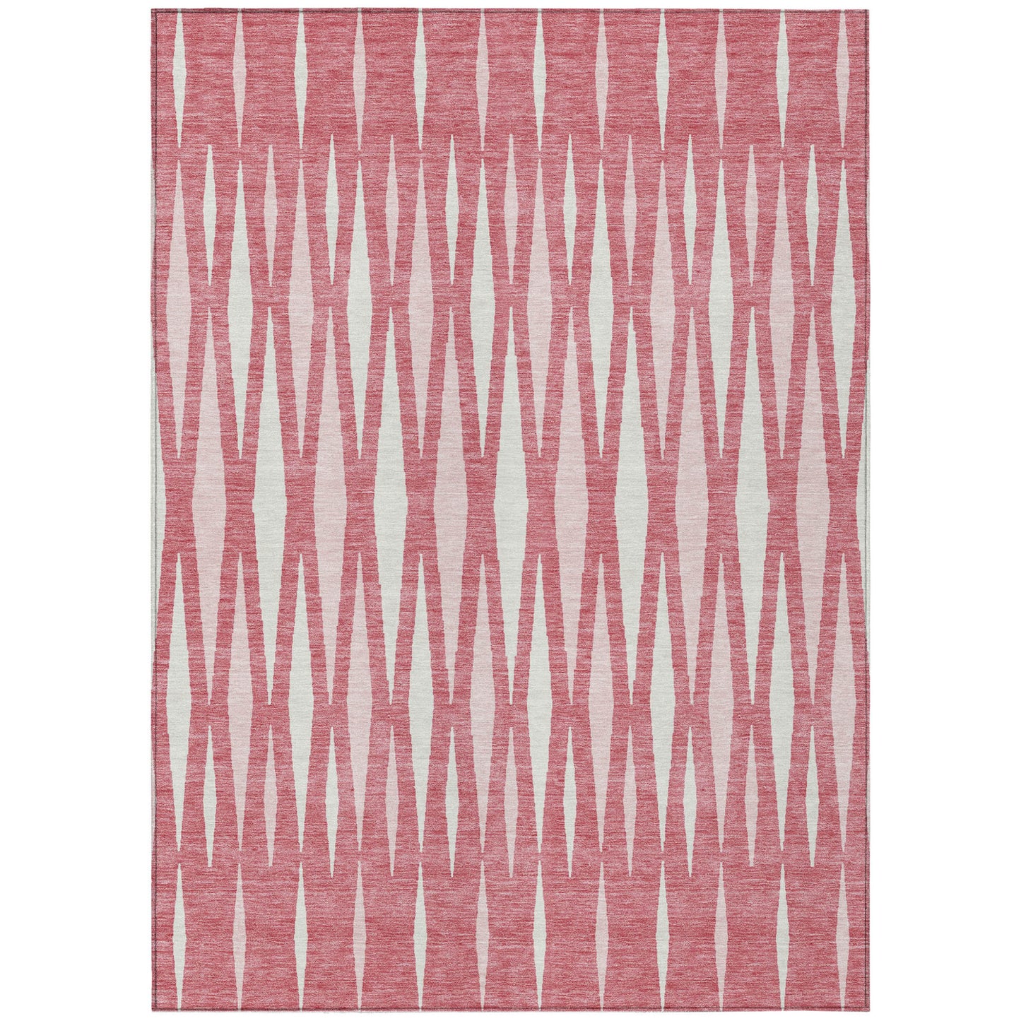 Tabselect Home Line 8' X 10' Blush And Ivory Geometric Washable Indoor Outdoor Area Rug
