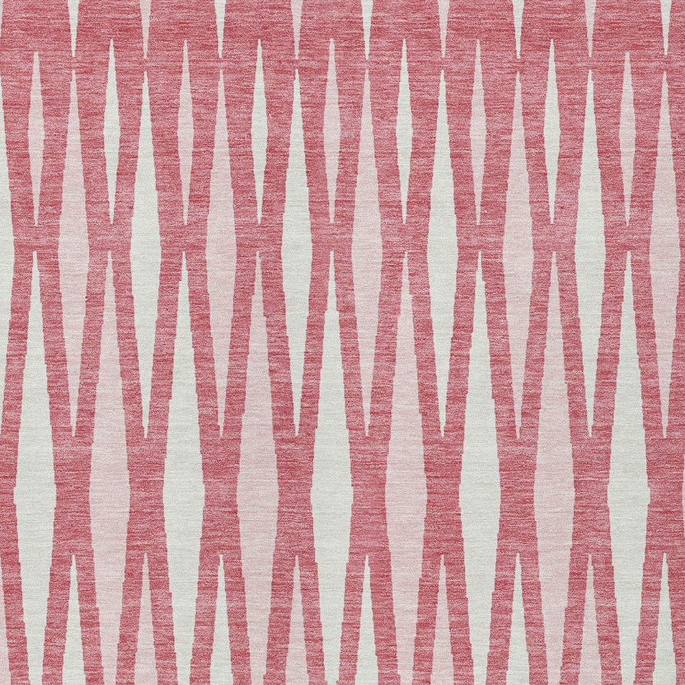 Tabselect Home Line 8' X 10' Blush And Ivory Geometric Washable Indoor Outdoor Area Rug