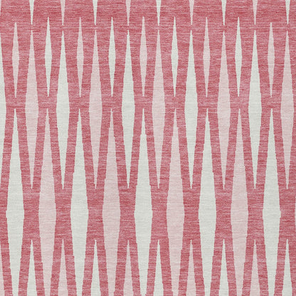 Tabselect Home Line 8' X 10' Blush And Ivory Geometric Washable Indoor Outdoor Area Rug