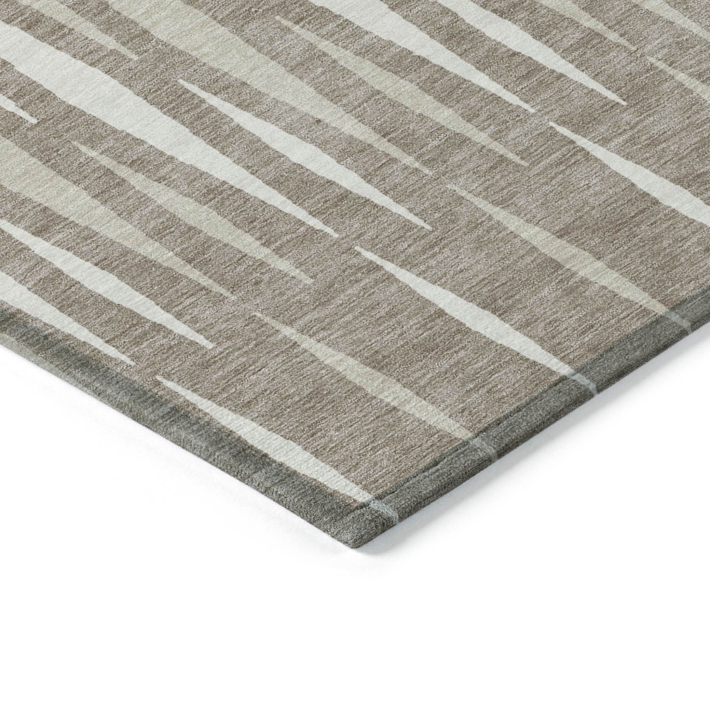 Tabselect Home Line 8' X 10' Taupe Beige And Ivory Geometric Washable Indoor Outdoor Area Rug