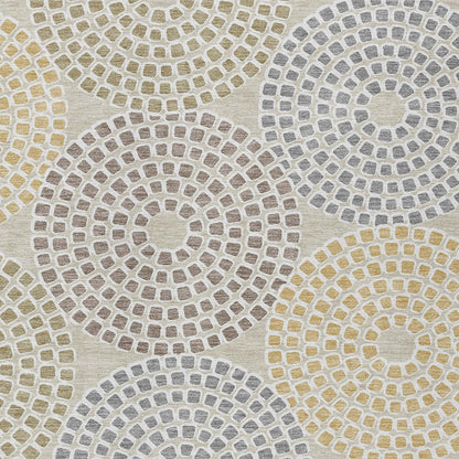 Tabselect Home Line 8' X 10' Beige Brown And Gray Geometric Washable Indoor Outdoor Area Rug