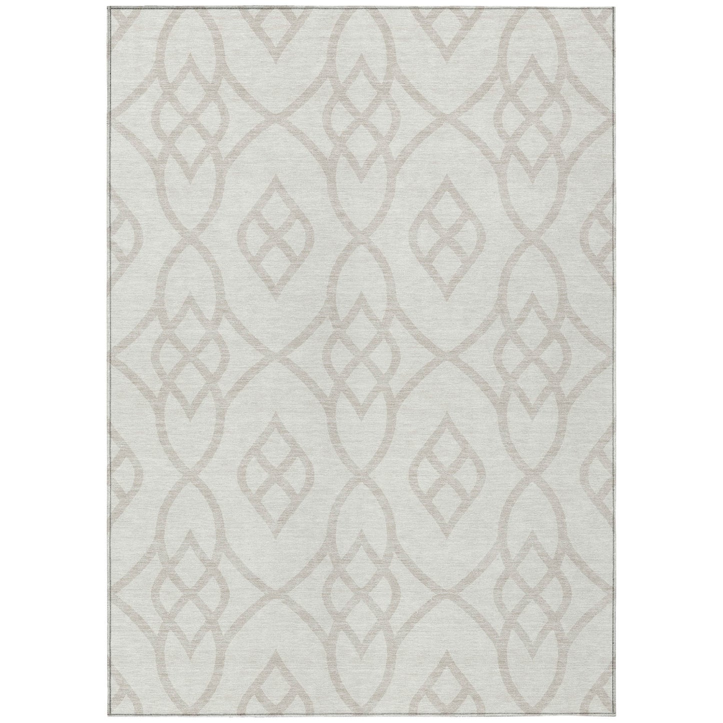 Tabselect Home Line 8' X 10' Ivory And Gray Trellis Washable Indoor Outdoor Area Rug