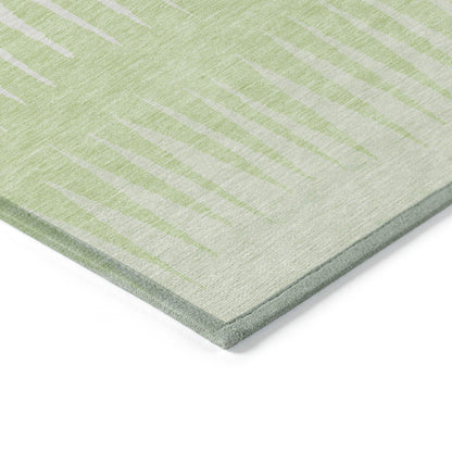 Tabselect Home Line 5' X 8' Lime Green And Ivory Striped Washable Indoor Outdoor Area Rug