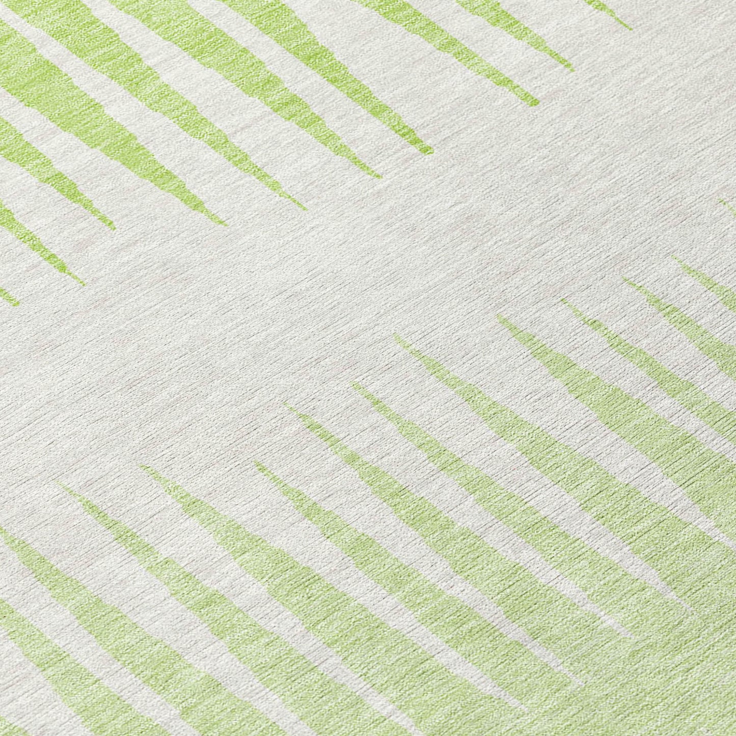 Tabselect Home Line 5' X 8' Lime Green And Ivory Striped Washable Indoor Outdoor Area Rug