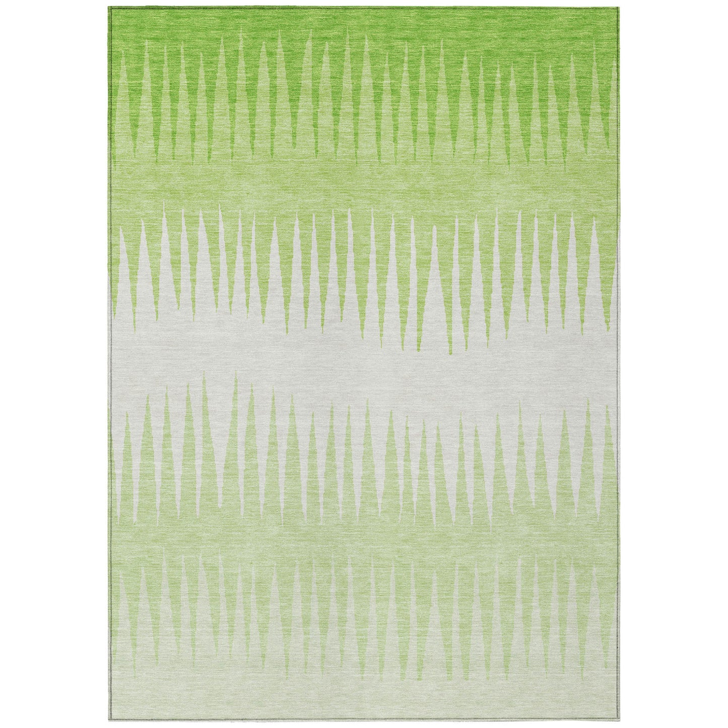 Tabselect Home Line 8' X 10' Lime Green And Ivory Striped Washable Indoor Outdoor Area Rug