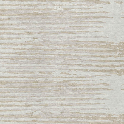 Tabselect Home Line 8' X 10' Ivory And Beige Striped Washable Indoor Outdoor Area Rug