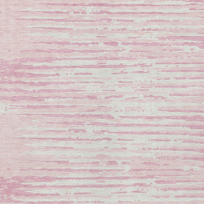 Tabselect Home Line 5' X 8' Pink And Gray Striped Washable Indoor Outdoor Area Rug