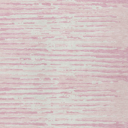 Tabselect Home Line 8' X 10' Pink And Gray Striped Washable Indoor Outdoor Area Rug