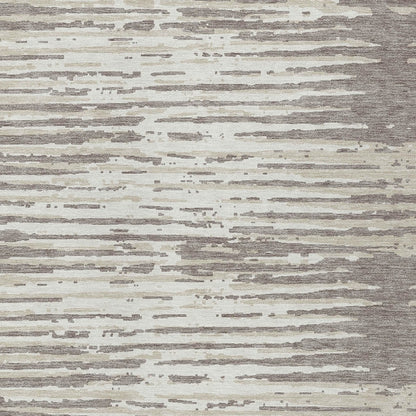 Tabselect Home Line 8' X 10' Taupe And Ivory Striped Washable Indoor Outdoor Area Rug