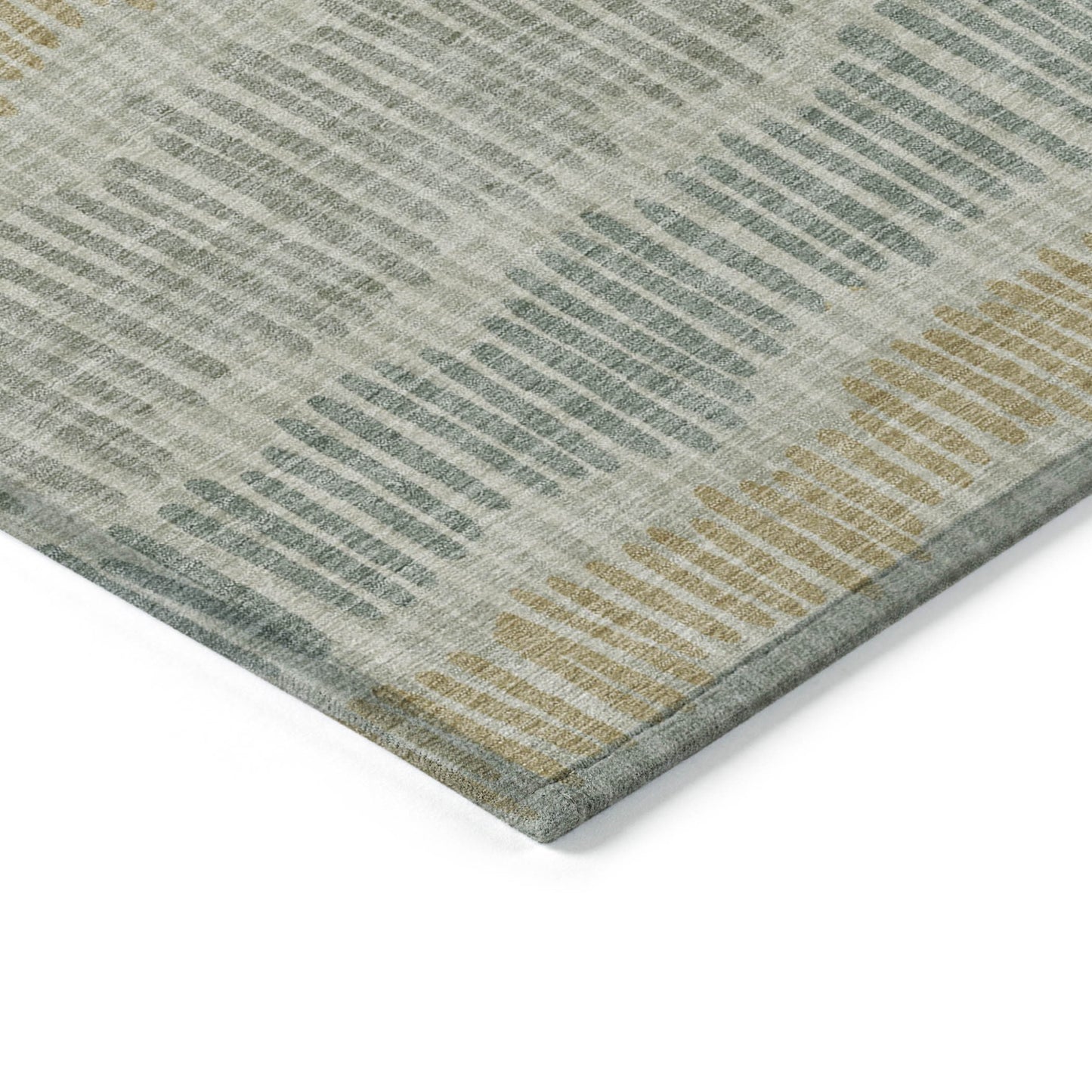 Tabselect Home Line 8' X 10' Beige Brown And Gray Striped Washable Indoor Outdoor Area Rug
