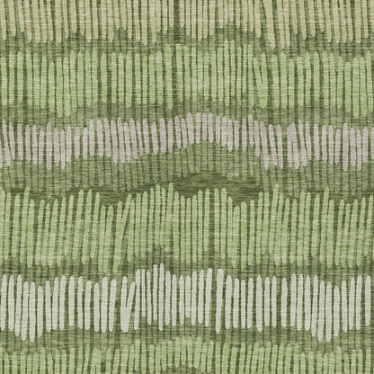 Tabselect Home Line 5' X 8' Olive Green And Gray Striped Washable Indoor Outdoor Area Rug