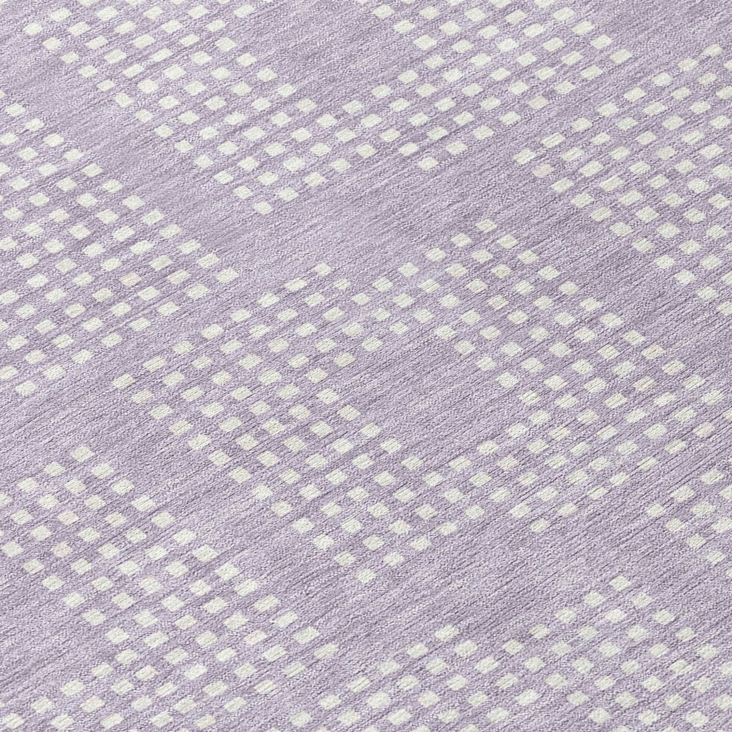 Tabselect Home Line 8' Lavender And Ivory Round Geometric Washable Indoor Outdoor Area Rug