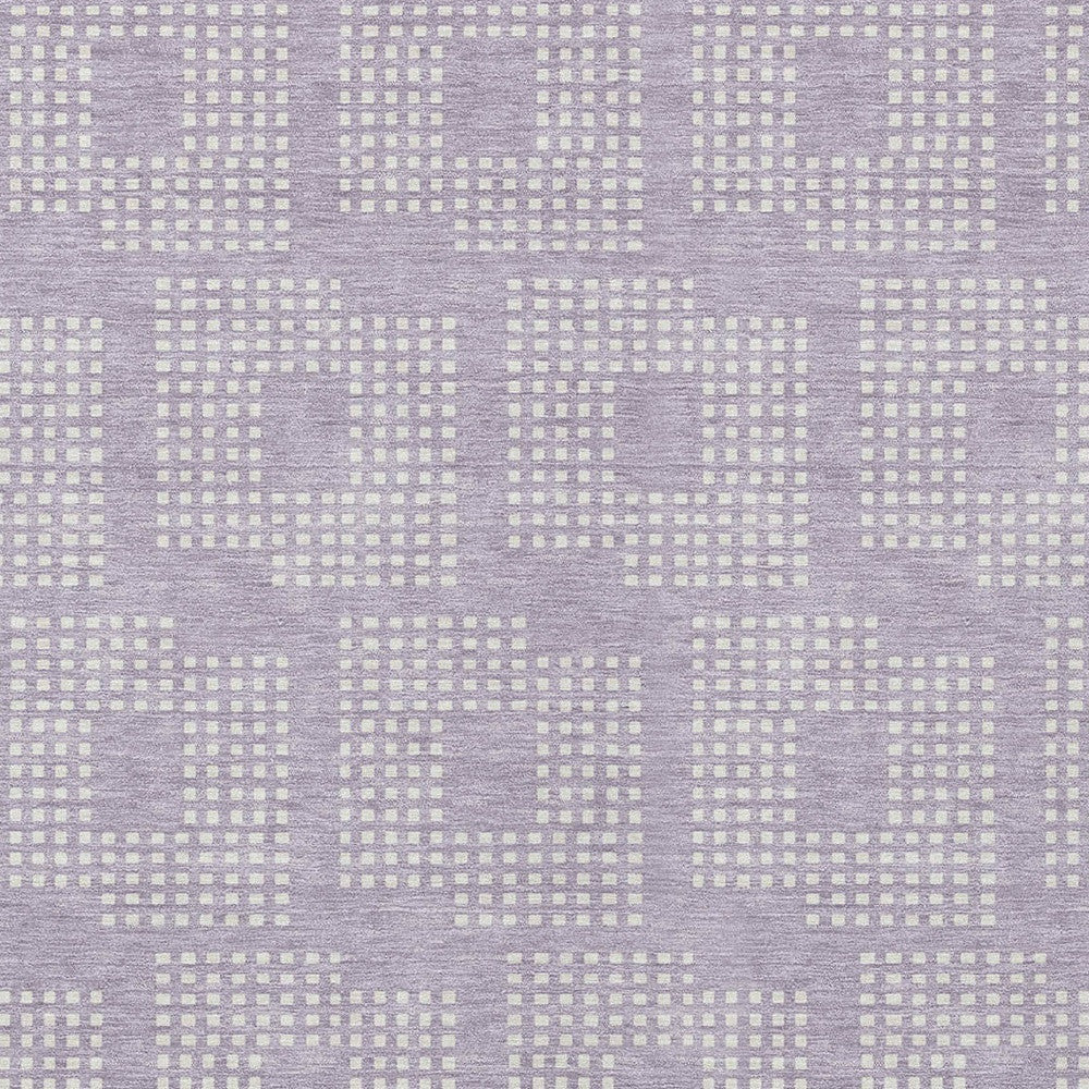 Tabselect Home Line 8' X 10' Lavender And Ivory Geometric Washable Indoor Outdoor Area Rug