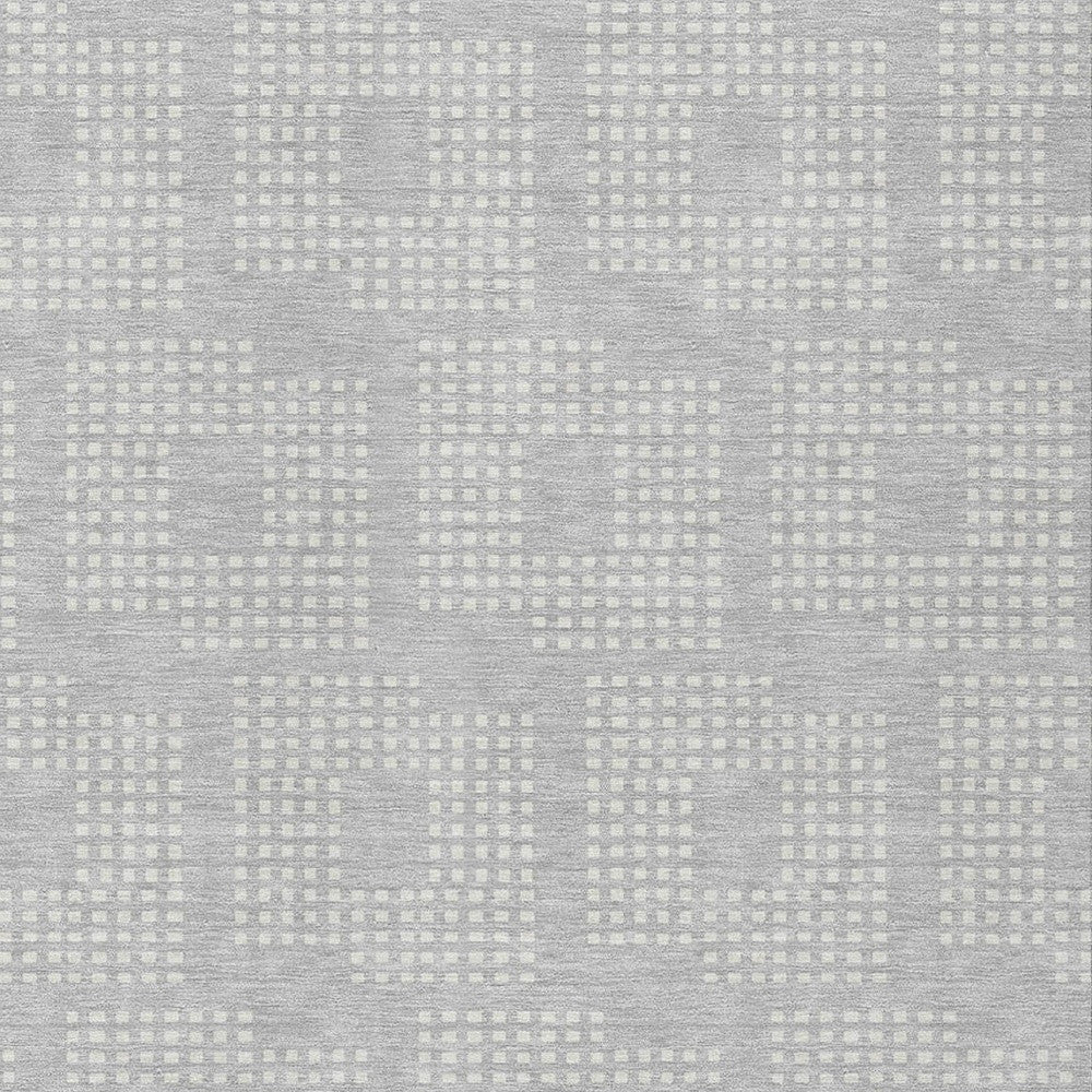 Tabselect Home Line 8' X 10' Silver And Ivory Geometric Washable Indoor Outdoor Area Rug