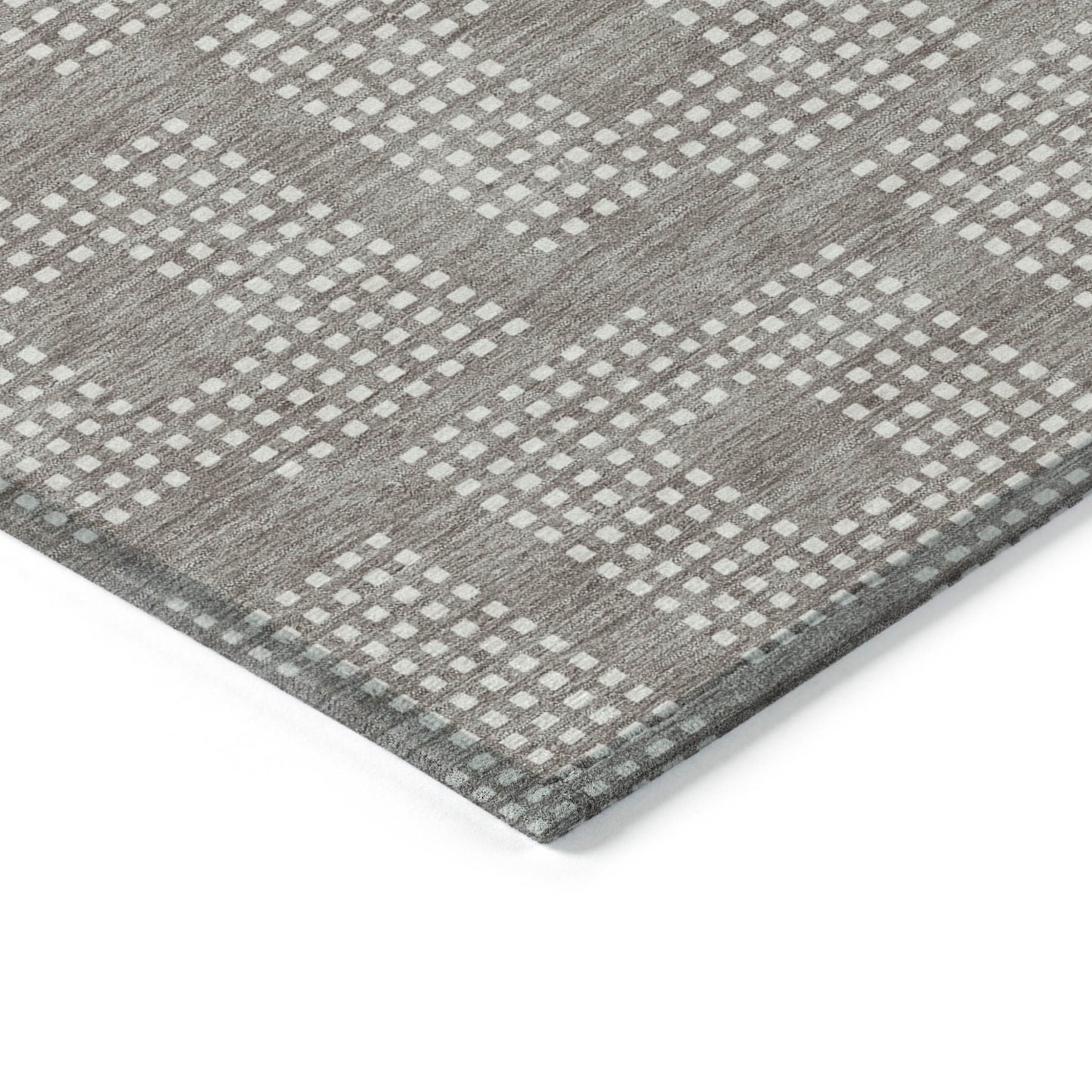 Tabselect Home Line 8' X 10' Taupe And Ivory Geometric Washable Indoor Outdoor Area Rug