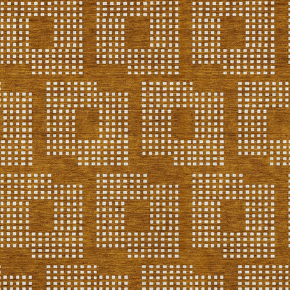 Tabselect Home Line 5' X 8' Terra Cotta And Ivory Geometric Washable Indoor Outdoor Area Rug