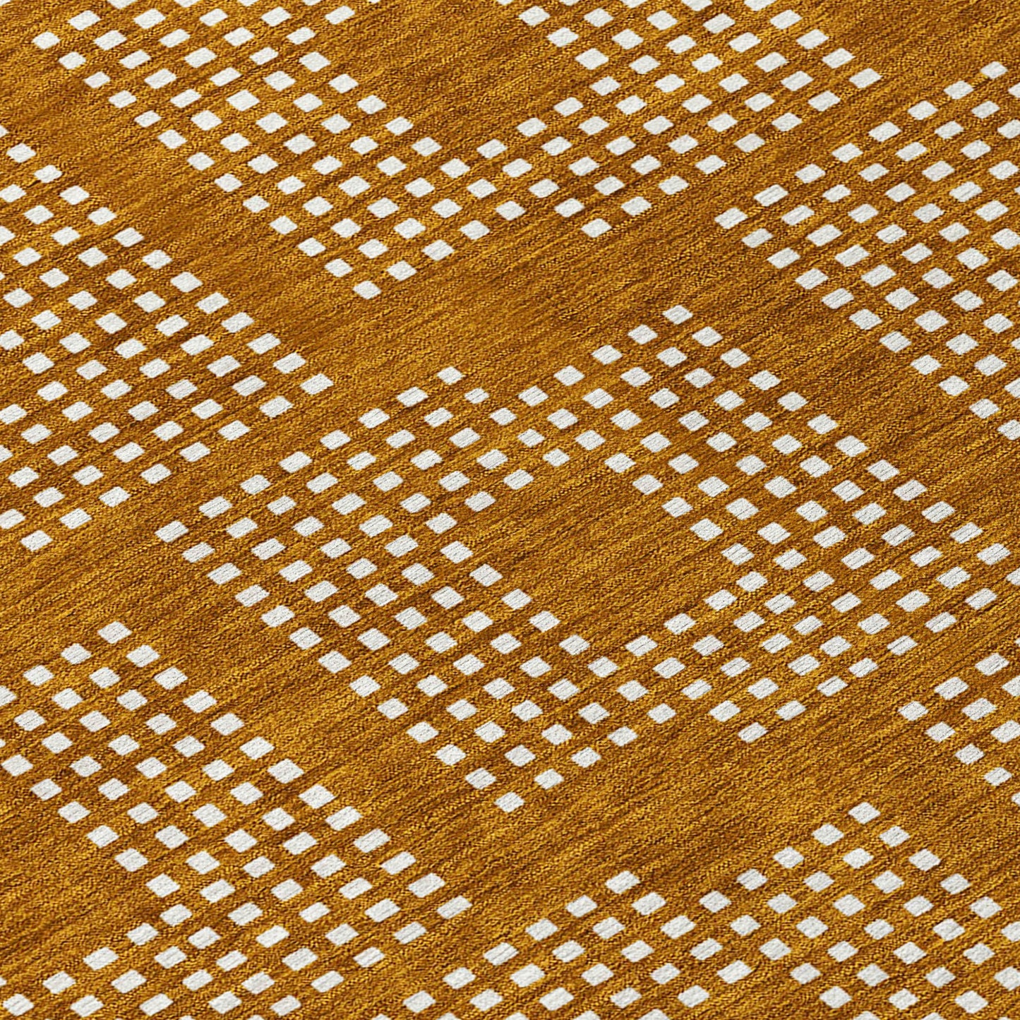 Tabselect Home Line 8' Terra Cotta And Ivory Round Geometric Washable Indoor Outdoor Area Rug