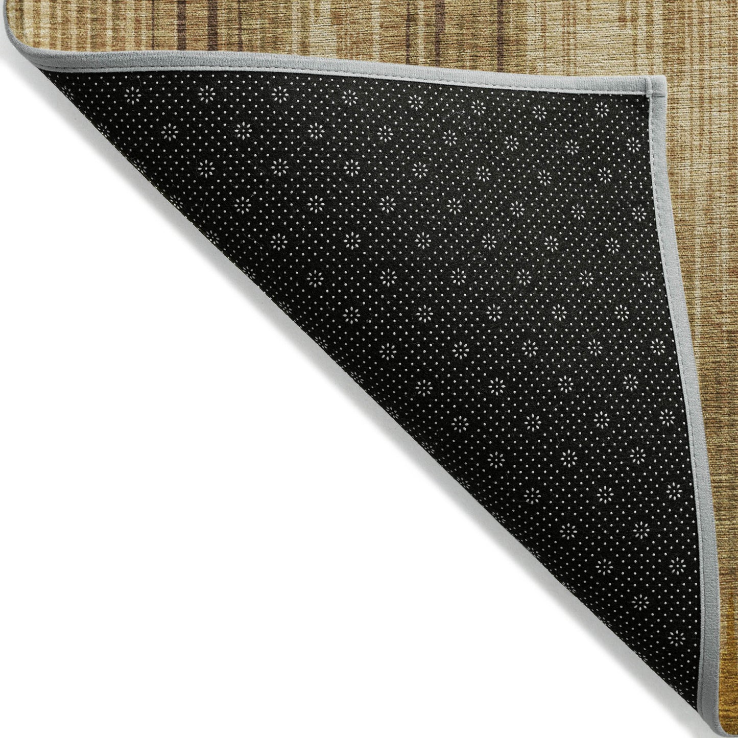 Tabselect Home Line 5' X 8' Copper And Brown Striped Washable Indoor Outdoor Area Rug