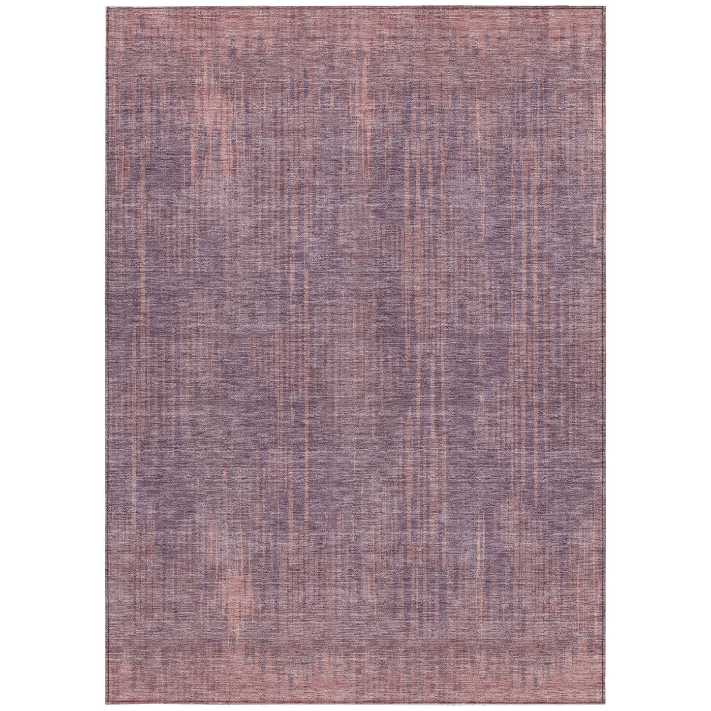 Tabselect Home Line 5' X 8' Mauve And Dark Purple Striped Washable Indoor Outdoor Area Rug