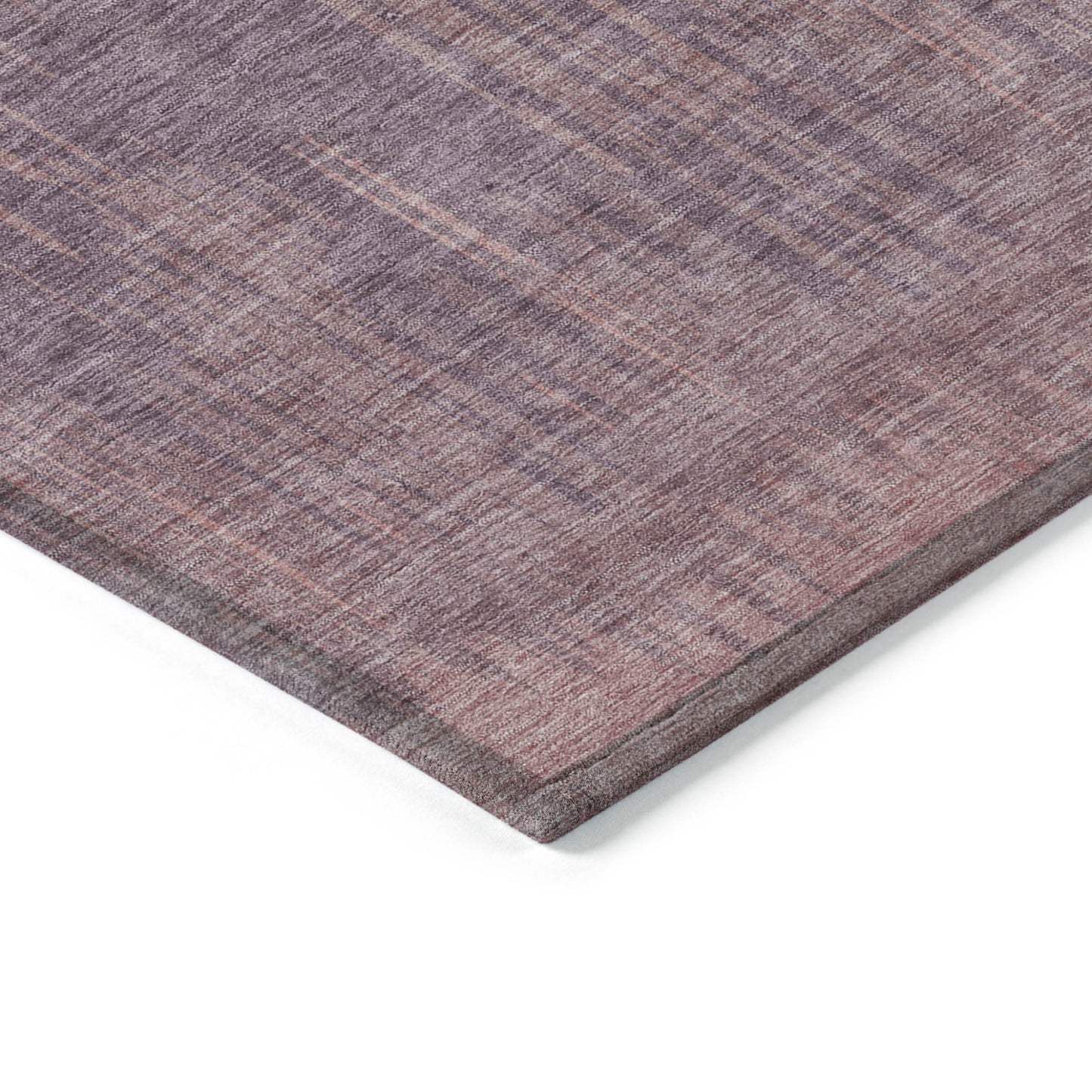 Tabselect Home Line 5' X 8' Mauve And Dark Purple Striped Washable Indoor Outdoor Area Rug