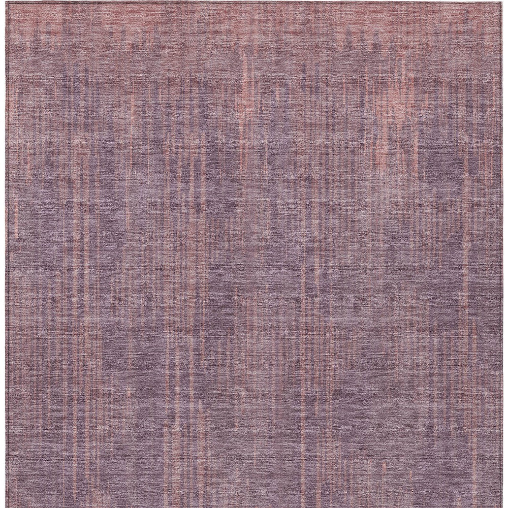 Tabselect Home Line 8' X 10' Mauve And Dark Purple Striped Washable Indoor Outdoor Area Rug