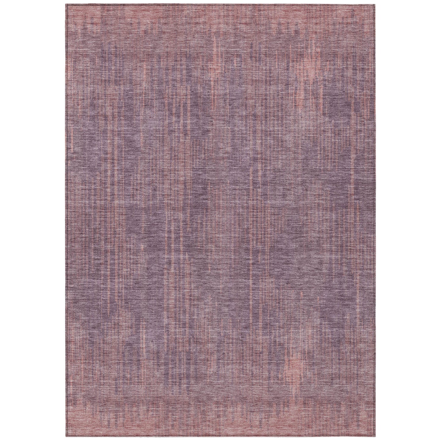 Tabselect Home Line 8' X 10' Mauve And Dark Purple Striped Washable Indoor Outdoor Area Rug