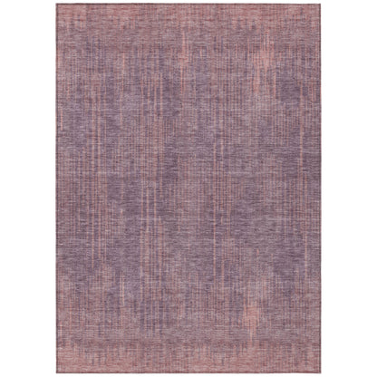 Tabselect Home Line 8' X 10' Mauve And Dark Purple Striped Washable Indoor Outdoor Area Rug