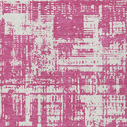 Tabselect Home Line 5' X 8' Blush And Ivory Abstract Washable Indoor Outdoor Area Rug