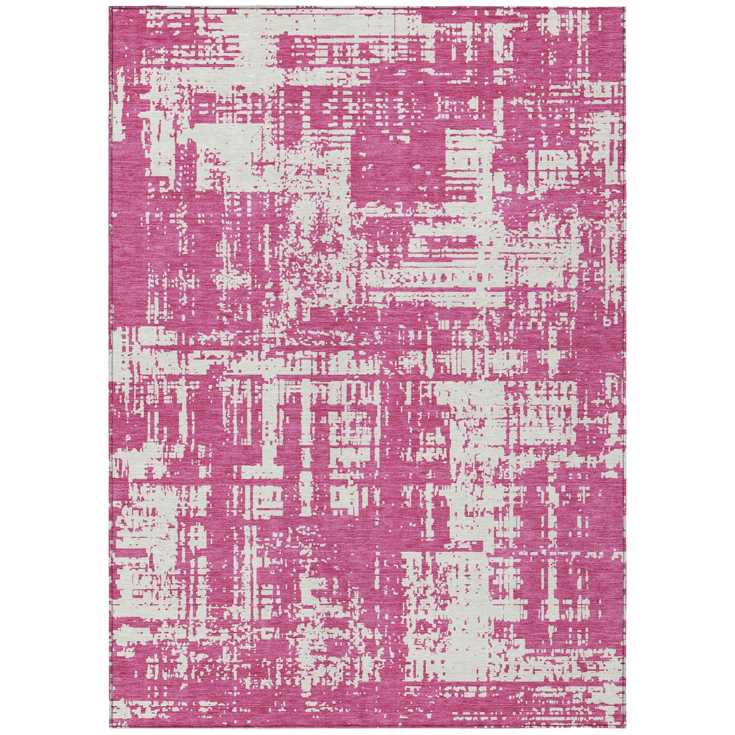 Tabselect Home Line 8' X 10' Blush And Ivory Abstract Washable Indoor Outdoor Area Rug