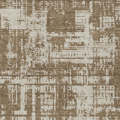 Tabselect Home Line 8' X 10' Brown And Beige Abstract Washable Indoor Outdoor Area Rug