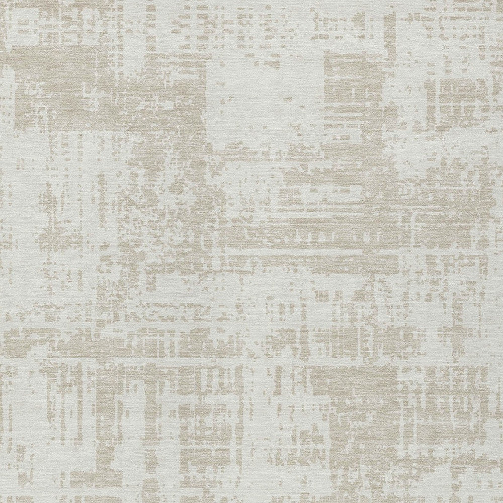 Tabselect Home Line 5' X 8' Ivory And Beige Abstract Washable Indoor Outdoor Area Rug